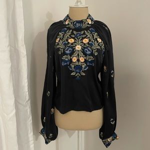 Free people embroidered blouse